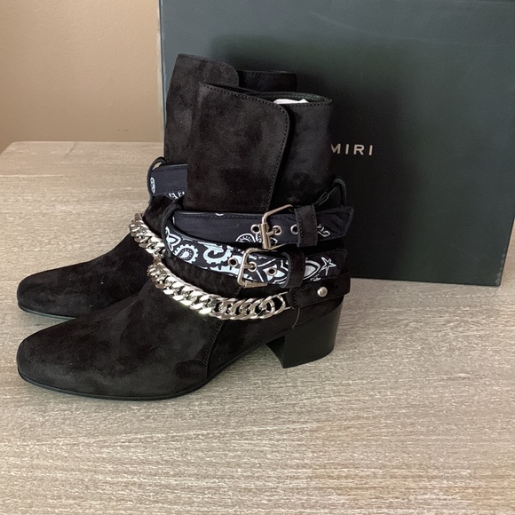 AMIRI Women Bandana Buckle Boots - Picture 3 of 10
